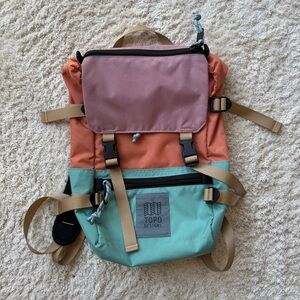 Topo Designs Multicolor Backpack - Pink, Orange, Mint
